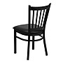Flash Furniture Hercules Traditional Vinyl & Metal Vertical Back Restaurant Dining Chair, Black (XUDG6Q2BVRTBLKV)~#|#~sp137084319_sc7