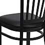 Flash Furniture Hercules Traditional Vinyl & Metal Vertical Back Restaurant Dining Chair, Black (XUDG6Q2BVRTBLKV)~#|#~sp137084320_sc7