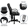 Flash Furniture Laverne Ergonomic LeatherSoft Swivel Mid-Back Massaging Executive Office Chair, Black (BT2690P)~#|#~sp137084407_sc7