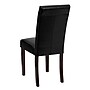 Flash Furniture Contemporary Faux Leather Parsons Dining Chair, Black (BT350BKLEA023)~#|#~sp137084416_sc7