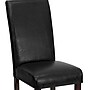 Flash Furniture Contemporary Faux Leather Parsons Dining Chair, Black (BT350BKLEA023)~#|#~sp137084417_sc7