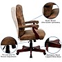 Flash Furniture Derrick Microfiber Swivel Executive Office Chair, Bomber Brown (802BRN)~#|#~sp137084496_sc7