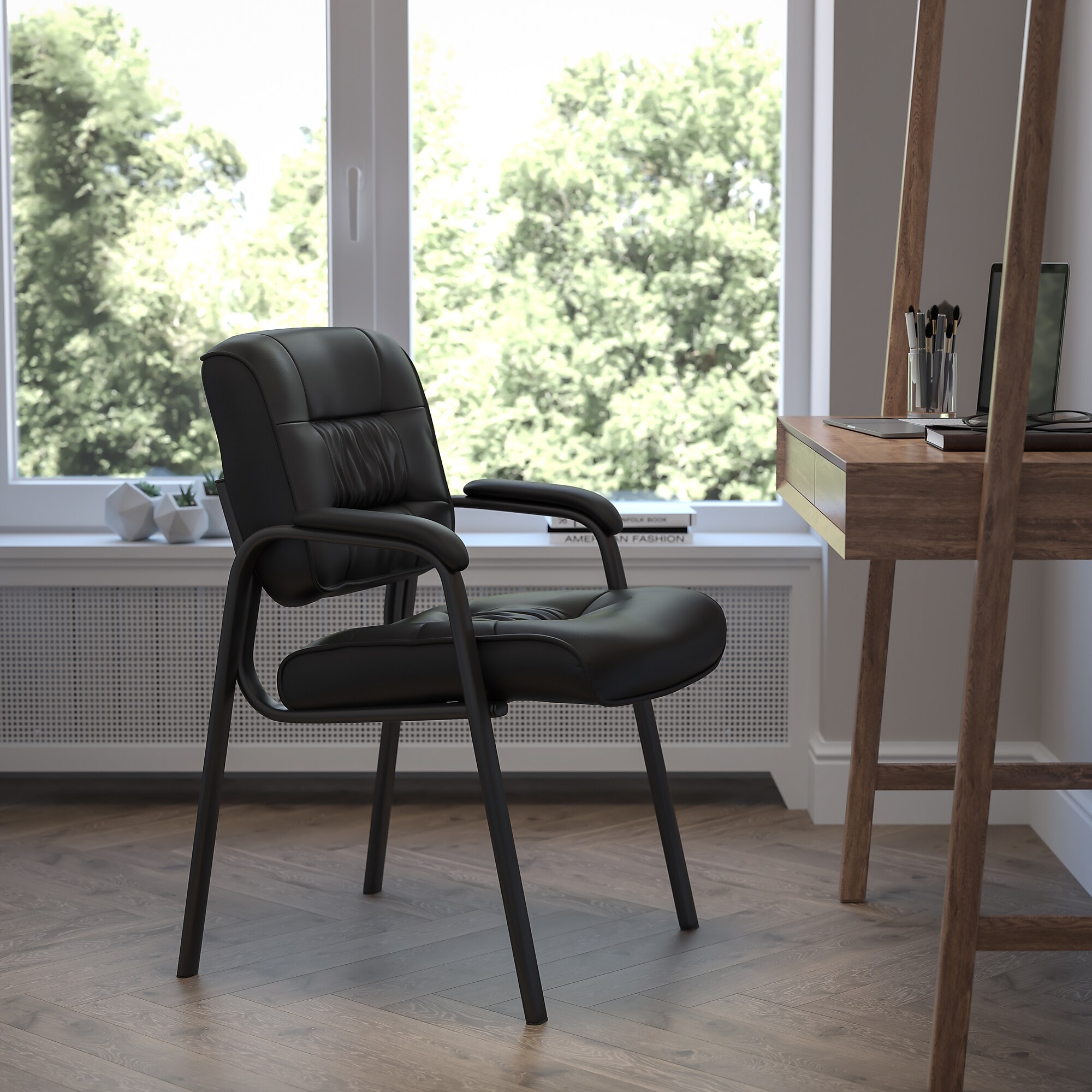 Flash Furniture LeatherSoft Executive Chair, Black (BT-1404-BKGY-GG) Sansujyuku sansujyuku.com