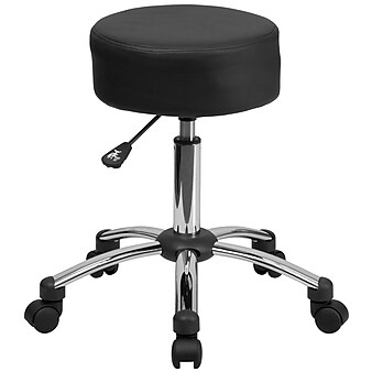 Flash Furniture Leather/Faux Leather Backless Stool, Black (BT-191-1-GG)