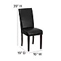 Flash Furniture Contemporary Faux Leather Parsons Dining Chair, Black (BT350BKLEA023)~#|#~sp137084574_sc7