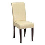 Flash Furniture Contemporary Faux Leather Parsons Dining Chair, Ivory (BT350IVORY050)
