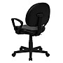 Flash Furniture Ronald Ergonomic LeatherSoft Swivel Mid-Back Task Office Chair, Black (BT688BKA)~#|#~sp137084878_sc7