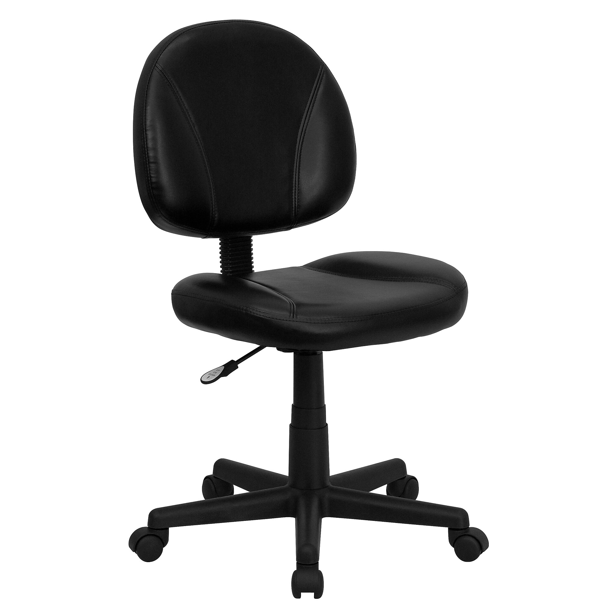 Flash Furniture Ronald Armless Ergonomic LeatherSoft Swivel Mid-Back Task Office Chair, Black (BT688BK) Sansujyuku sansujyuku.com