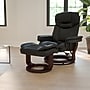 Flash Furniture Allie Contemporary LeatherSoft Recliner Chair and Ottoman, Black (BT7821BK)~#|#~sp137084909_sc7