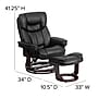 Flash Furniture Allie Contemporary LeatherSoft Recliner Chair and Ottoman, Black (BT7821BK)~#|#~sp137084913_sc7
