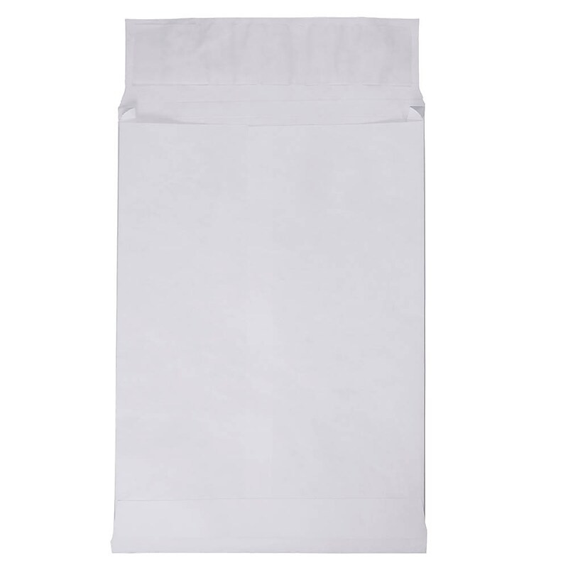 JAM Paper Expandable Open End Catalog Envelopes with Peel & Seal Closure, 9 x 12 x 1, White, 250/Box (376634176b) image 1