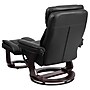 Flash Furniture Allie Contemporary LeatherSoft Recliner Chair and Ottoman, Black (BT7821BK)~#|#~sp137084916_sc7