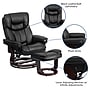 Flash Furniture Allie Contemporary LeatherSoft Recliner Chair and Ottoman, Black (BT7821BK)~#|#~sp137084918_sc7