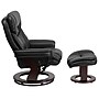 Flash Furniture Allie Contemporary LeatherSoft Recliner Chair and Ottoman, Black (BT7821BK)~#|#~sp137084919_sc7
