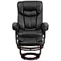 Flash Furniture Allie Contemporary LeatherSoft Recliner Chair and Ottoman, Black (BT7821BK)~#|#~sp137084920_sc7