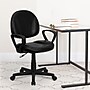 Flash Furniture Ronald Ergonomic LeatherSoft Swivel Mid-Back Task Office Chair, Black (BT688BKA)~#|#~sp137084947_sc7