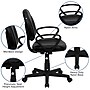 Flash Furniture Ronald Ergonomic LeatherSoft Swivel Mid-Back Task Office Chair, Black (BT688BKA)~#|#~sp137084951_sc7