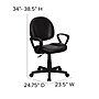 Flash Furniture Ronald Ergonomic LeatherSoft Swivel Mid-Back Task Office Chair, Black (BT688BKA)~#|#~sp137084954_sc7