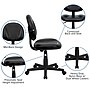 Flash Furniture Ronald Armless Ergonomic LeatherSoft Swivel Mid-Back Task Office Chair, Black (BT688BK)~#|#~sp137084960_sc7