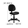 Flash Furniture Ronald Armless Ergonomic LeatherSoft Swivel Mid-Back Task Office Chair, Black (BT688BK)~#|#~sp137084961_sc7