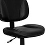 Flash Furniture Ronald Armless Ergonomic LeatherSoft Swivel Mid-Back Task Office Chair, Black (BT688BK)~#|#~sp137084963_sc7