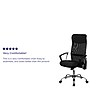 Flash Furniture Abney Ergonomic Leather and Mesh Swivel High Back Task Office Chair, Black (BT905)~#|#~sp137085084_sc7