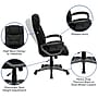 Flash Furniture Hansel Ergonomic LeatherSoft Swivel High Back Executive Office Chair, Black (BT9177BK)~#|#~sp137085097_sc7