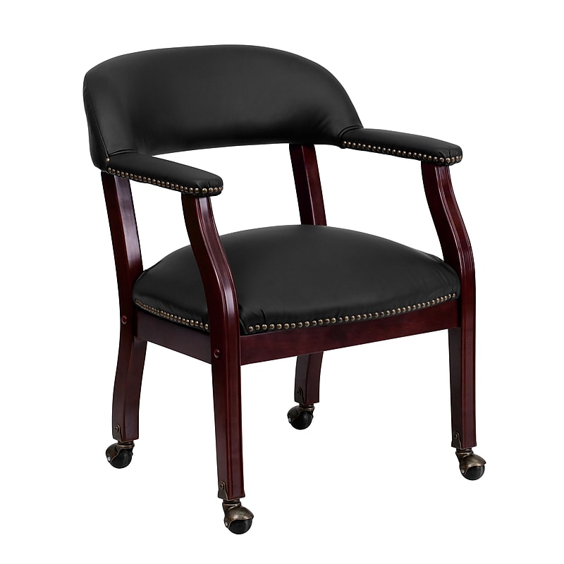 Flash Furniture Leather Conference Chair, Black (BZ100LFBKLEA) image 1