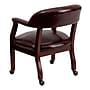 Flash Furniture Vinyl Mid Back Luxurious Conference Chair With Casters, Oxblood~#|#~sp137085178_sc7
