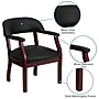 Flash Furniture Luxurious Vinyl Conference Chair, Black and Mahogany (BZ105BLK)~#|#~sp137085190_sc7