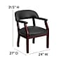 Flash Furniture Luxurious Vinyl Conference Chair, Black and Mahogany (BZ105BLK)~#|#~sp137085191_sc7