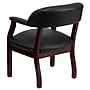 Flash Furniture Luxurious Vinyl Conference Chair, Black and Mahogany (BZ105BLK)~#|#~sp137085192_sc7