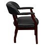 Flash Furniture Luxurious Vinyl Conference Chair, Black and Mahogany (BZ105BLK)~#|#~sp137085194_sc7