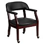 Flash Furniture Vinyl Accent Chair, Black (BZ100BLK)~#|#~sp137085229_sc7
