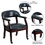 Flash Furniture Vinyl Mid Back Luxurious Conference Chair With Casters, Blue~#|#~sp137085245_sc7