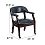 Flash Furniture Vinyl Mid Back Luxurious Conference Chair With Casters, Blue~#|#~sp137085246_sc7