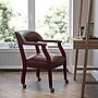 Flash Furniture Vinyl Mid Back Luxurious Conference Chair With Casters, Oxblood~#|#~sp137085251_sc7
