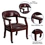 Flash Furniture Vinyl Mid Back Luxurious Conference Chair With Casters, Oxblood~#|#~sp137085253_sc7