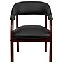 Flash Furniture Luxurious Vinyl Conference Chair, Black and Mahogany (BZ105BLK)~#|#~sp137085257_sc7