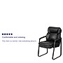 Flash Furniture Leather Mid Back Executive Side Chair With Sled Base, Black~#|#~sp137085562_sc7