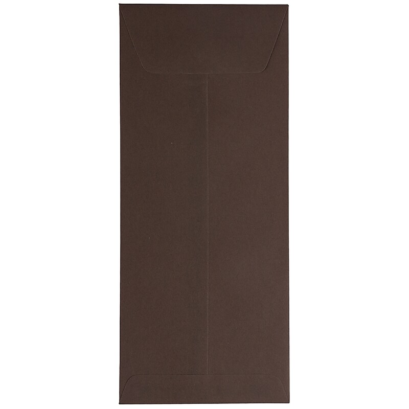 JAM Paper #14 Policy Business Commercial Envelope, 5" x 11 1/2", Chocolate Brown, 50/Pack (90094030I) image 1