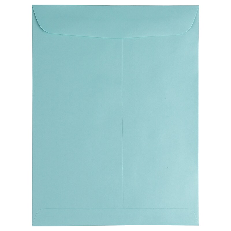 JAM Paper 9" x 12" Open End Catalog Envelopes, Aqua Blue, 10/Pack (31287530C) image 1