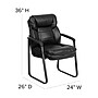 Flash Furniture Leather Mid Back Executive Side Chair With Sled Base, Black~#|#~sp137085664_sc7