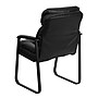 Flash Furniture Leather Mid Back Executive Side Chair With Sled Base, Black~#|#~sp137085665_sc7