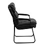 Flash Furniture Leather Mid Back Executive Side Chair With Sled Base, Black~#|#~sp137085667_sc7