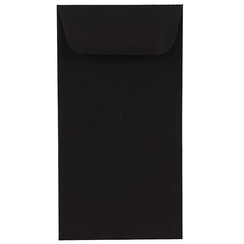 JAM Paper #7 Coin Business Envelopes, 3.5 x 6.5, Black, 25/Pack (351027549) image 1