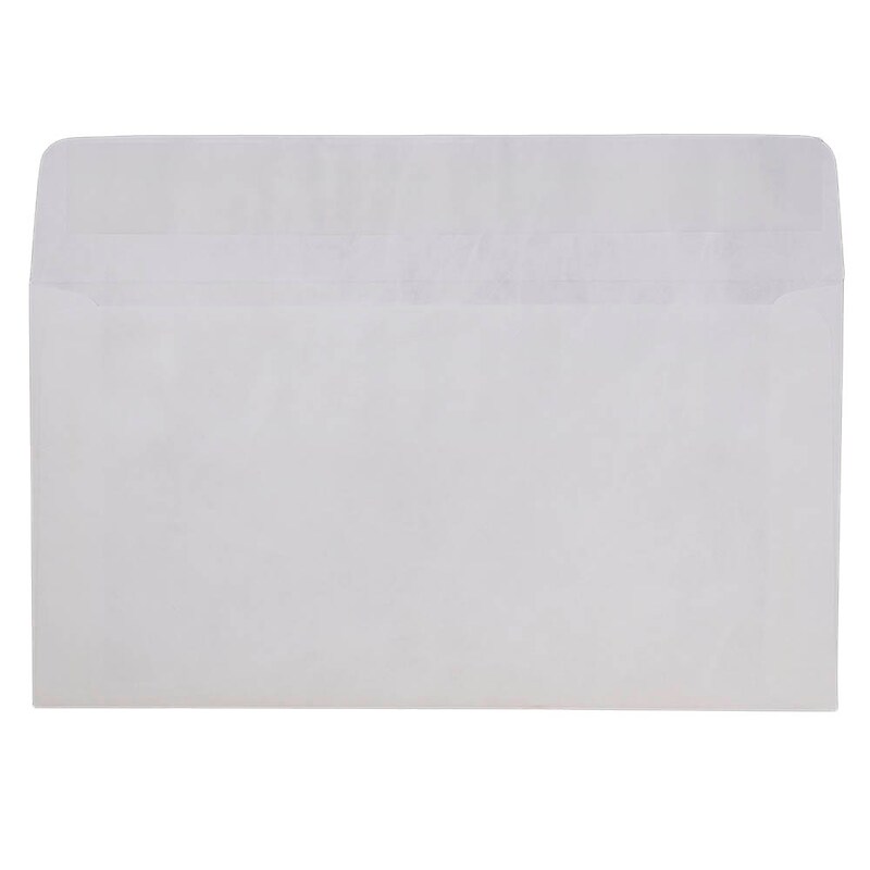 JAM Paper Booklet Envelopes with Peel & Seal Closure, 6 x 11.375, White, 500/Box (367934165) image 1