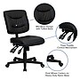 Flash Furniture Cole Armless Ergonomic LeatherSoft Swivel Mid-Back Task Office Chair, Black (GO1574BK)~#|#~sp137085721_sc7