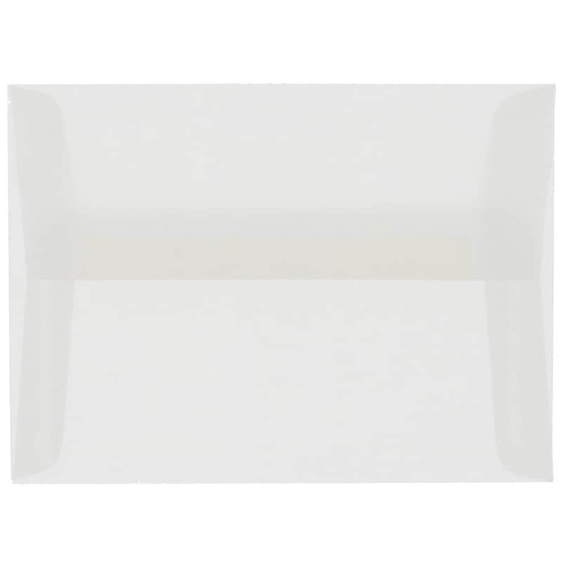 JAM Paper A10 Translucent Vellum Invitation Envelopes, 6 x 9.5, Clear, 25/Pack (31284) image 1