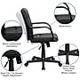 Flash Furniture Rider LeatherSoft Swivel Mid-Back Task Office Chair, Black (GO228SBKLEA)~#|#~sp137085735_sc7